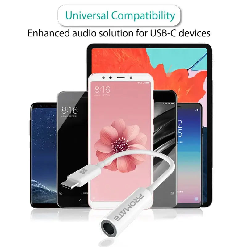 AUXLink-C White USB-C to 3.5mm Adapter