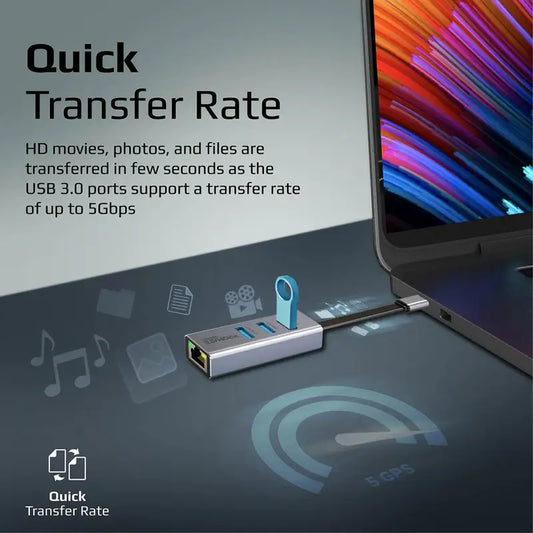 GigaHub-C USB-C to Ethernet Adapter Hub