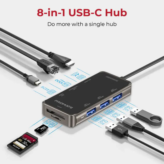 PrimeHub-Mini 8-in-1 USB C Hub