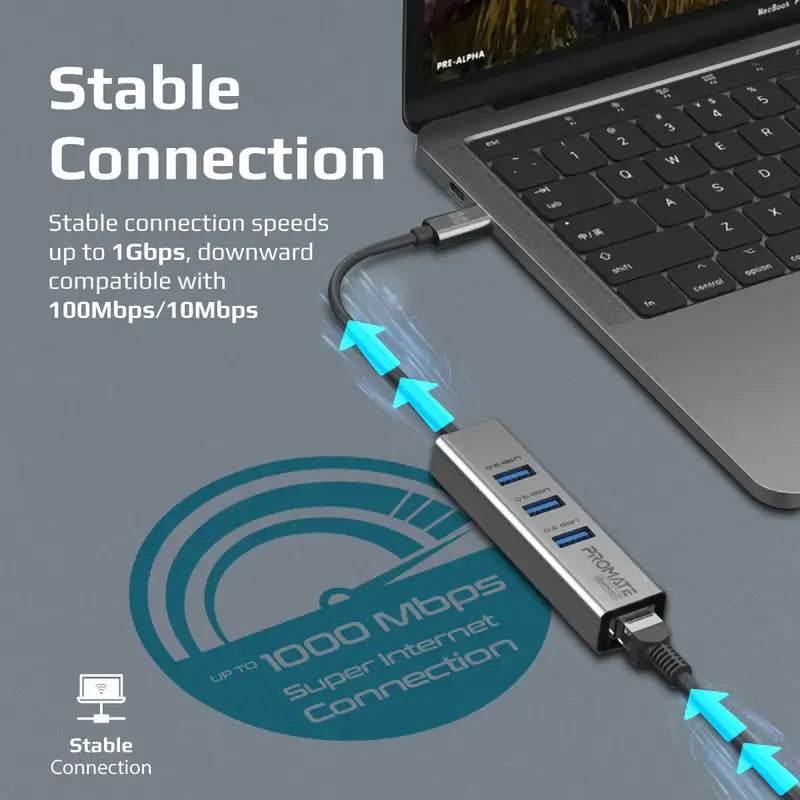 GigaHub-C USB-C to Ethernet Adapter Hub