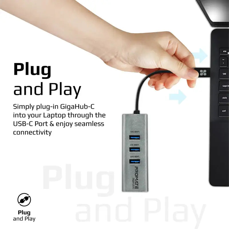 GigaHub-C USB-C to Ethernet Adapter Hub