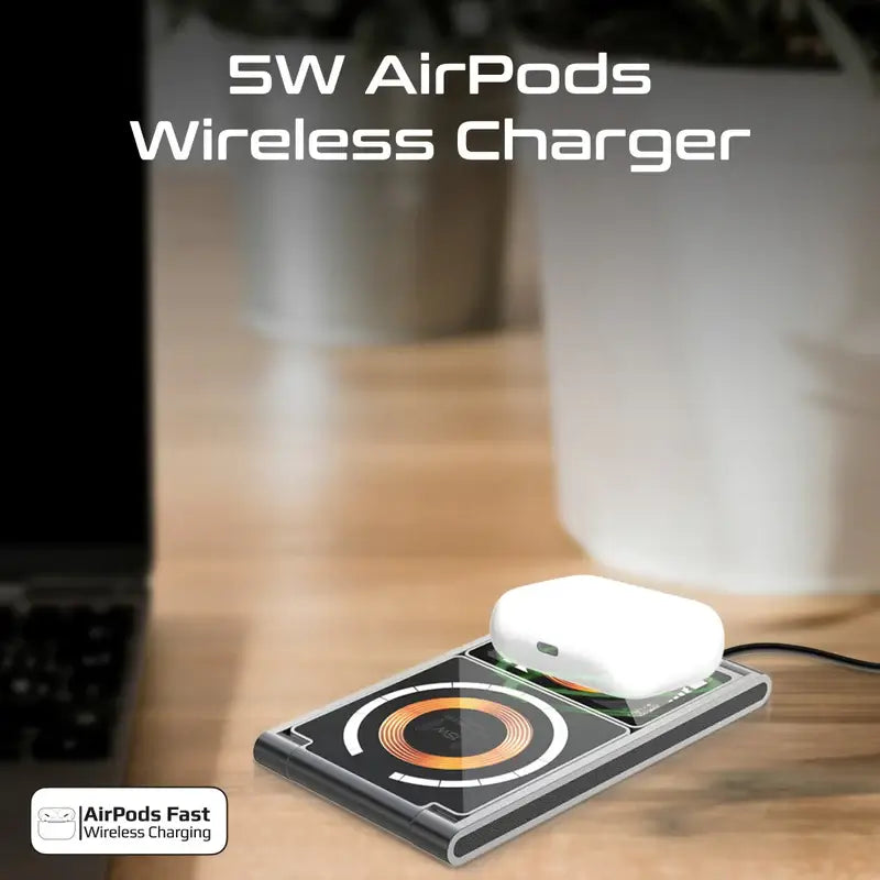 LucidFold-Trio 3-in-1 Ultra-Slim Transparent Foldable MagSafe Wireless Charging Station