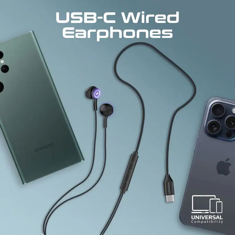 LumiBuds-C Black with USB-C Connector