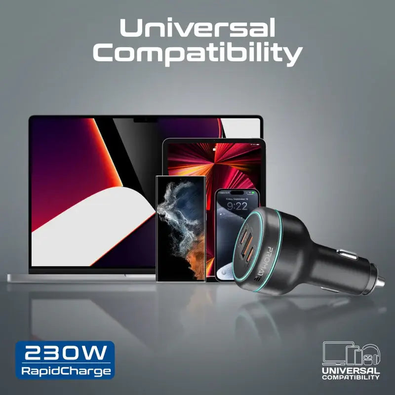 PowerDrive-230 Car Charger 230W Power Delivery