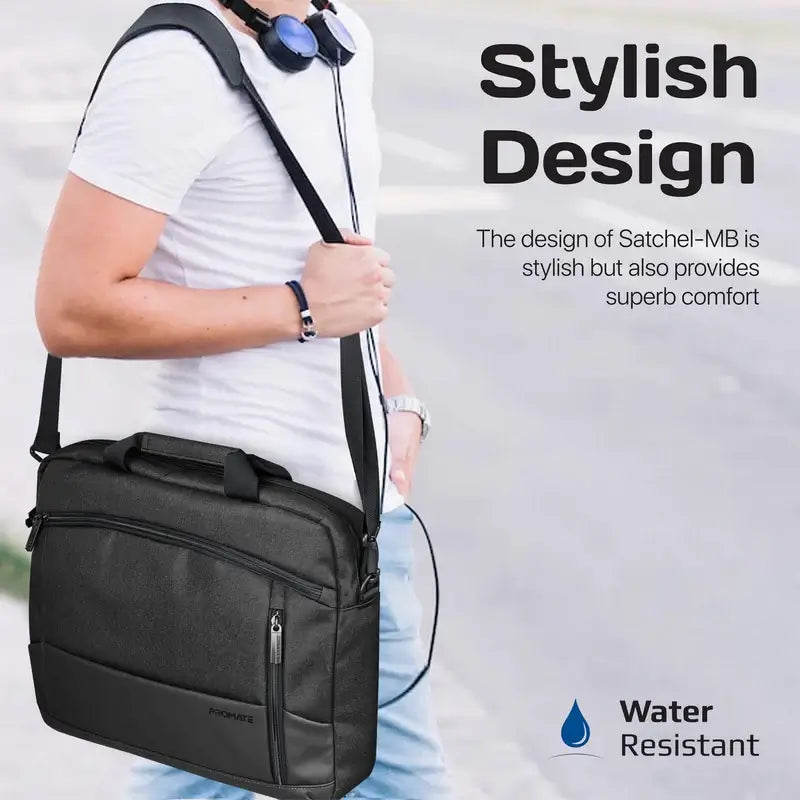 Satchel-MB Black Laptop Messenger Bag