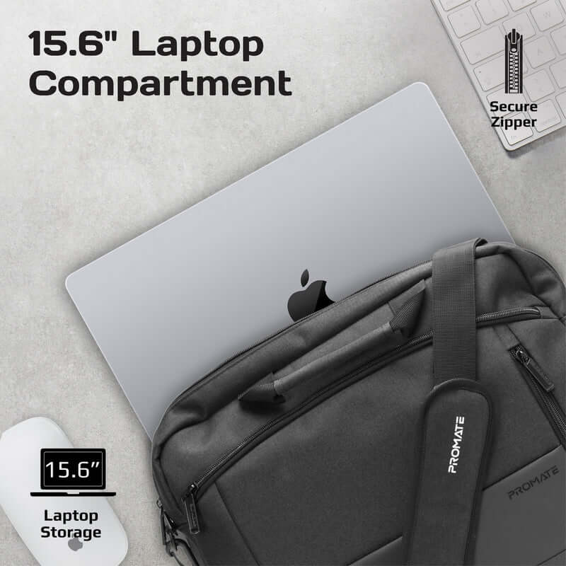 Satchel-MB Black Laptop Messenger Bag