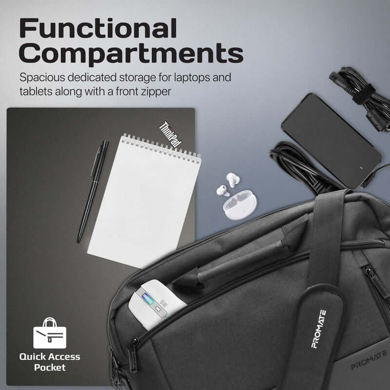 Satchel-MB Black Laptop Messenger Bag