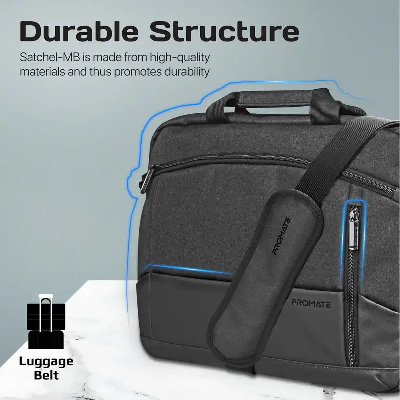 Satchel-MB Black Laptop Messenger Bag