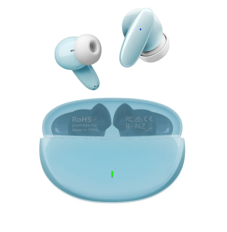 Lush Earbuds with Mic, IPX5 Water Resistance, 20H Playback Time, Intelligent Touch Controls and Smart Auto Pairing for iPhone 14, Galaxy S22