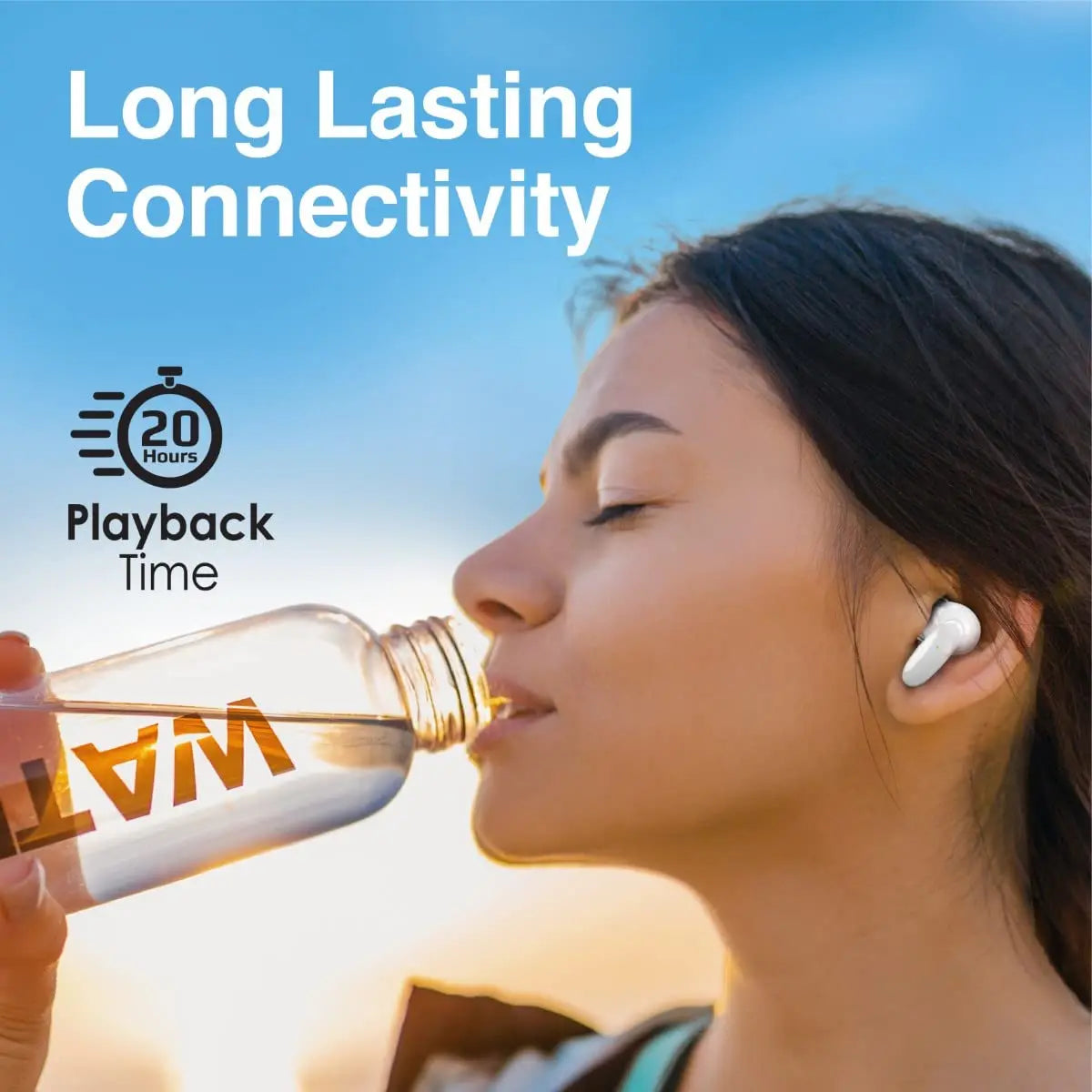 Lush Earbuds with Mic, IPX5 Water Resistance, 20H Playback Time, Intelligent Touch Controls and Smart Auto Pairing for iPhone 14, Galaxy S22