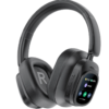 Vutune,  Headphones with,Hybrid Active Noise Cancellation, Detachable Magnetic LCD Touch Screen Controller, 50-Hour Playtime, Dual-Mode Connectivity, and Foldable Headband