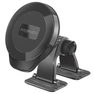 ArcMount Promate Magnetic Phone Holder with MagGrip™ Technology, Fits Any Curved Surface, Firm Dashboard Attachment, Powerful N52 Magnets