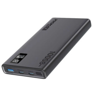 Bolt-10PD Promate Power Bank 10000mAh | Ultra-Slim Portable Charger with 20W Type-C Input/Output Port, 22.5 QC 3.0, LCD & Over-Heating Protection, Fast Charging Power Bank for iPhone and Android