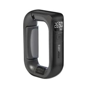 Promate InstaScale-50 Black Digital Luggage Scale 50kg Max Capacity, High Precision 50g Increments, Backlit LCD Display, Dual Units (kg/lb), Ergonomic Grip, Compact Travel Weighing Tool