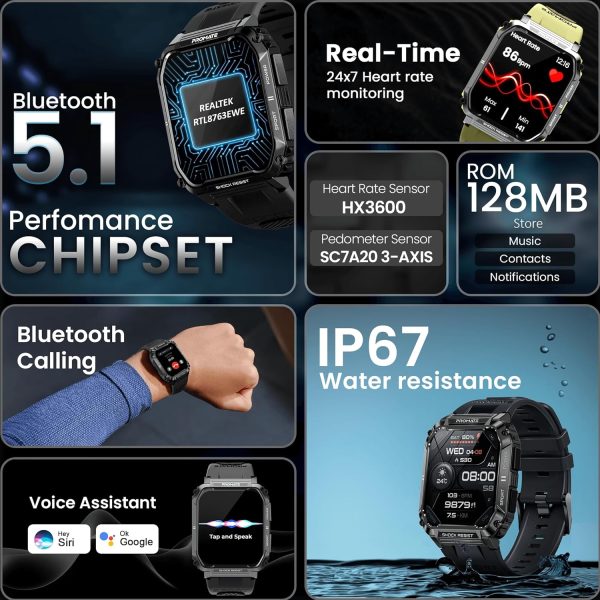 Xwatch-S19 1.95” Rugged Smart Watch